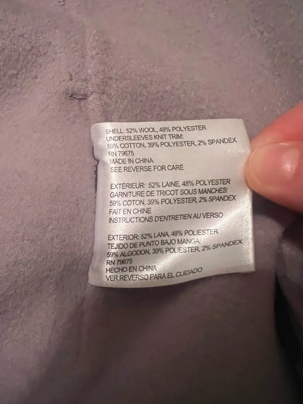 Michael Kors Wool Blend Coat NWT L Lavender Gray Long Trench Coat